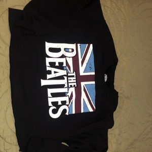 The Beetles Long Sleeve Cropped Crewneck